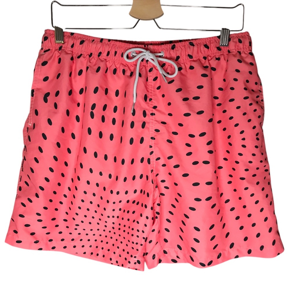 BNWT Boardies Swim Shorts Trunks Mesh Lining Pink Black Dots Trunks Men’s XL